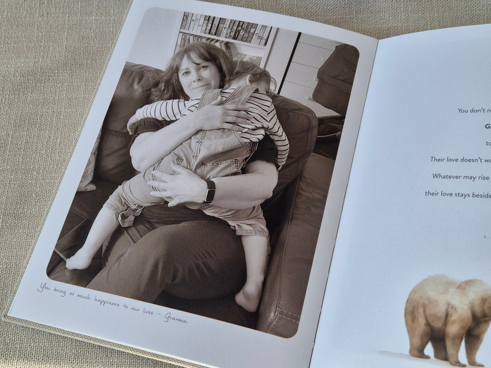 A photograph placed inside the Parent Book