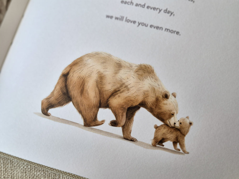 Gentle illustrations inside the Parent Book