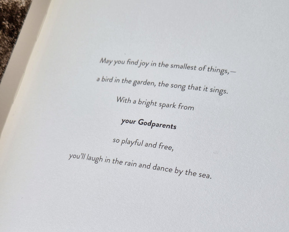 Beautifully written verses inside the Parent Book