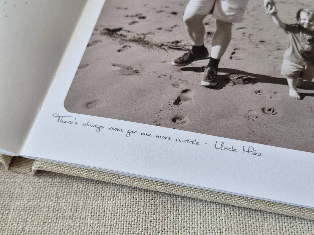 A personal message inside the Parent Book